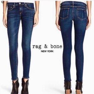 Rag & Bone Phoenicia Blue Mid Rise Skinny Jeans-Size 29